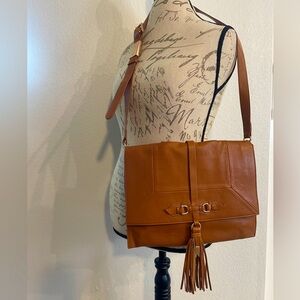 Foley & Corinna brown/cognac leather bag in like new condition.